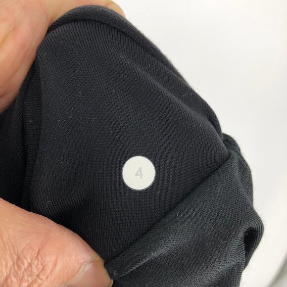 Lululemon Sunset Salutation Cropped leggings loose fit  ruched pockets Black 4 - Picture 7 of 16